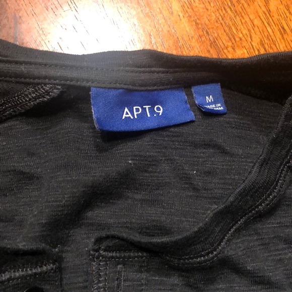 Men’s APT.9 long sleeve black shirt - Picture 2 of 3